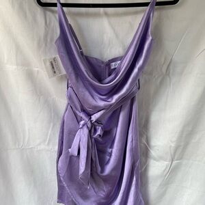 NWT Short Light Purple Satin Dress